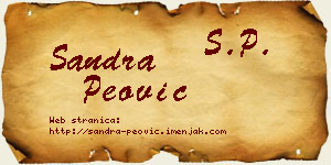 Sandra Peović vizit kartica